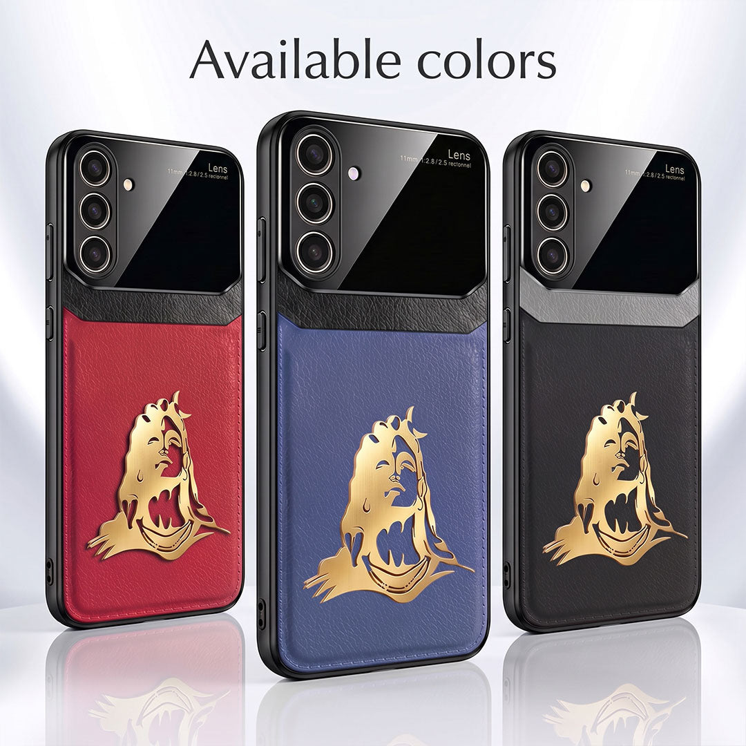 Samsung Galaxy A36 5G Mahadev 3D Gold Metal Leather Back Case