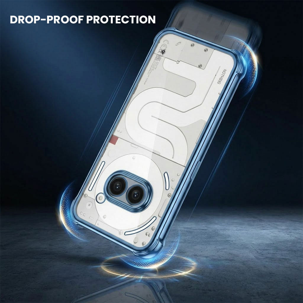 Nothing Phone 2a 5G Anti-Yellow Electroplating Transparent Airbags Case