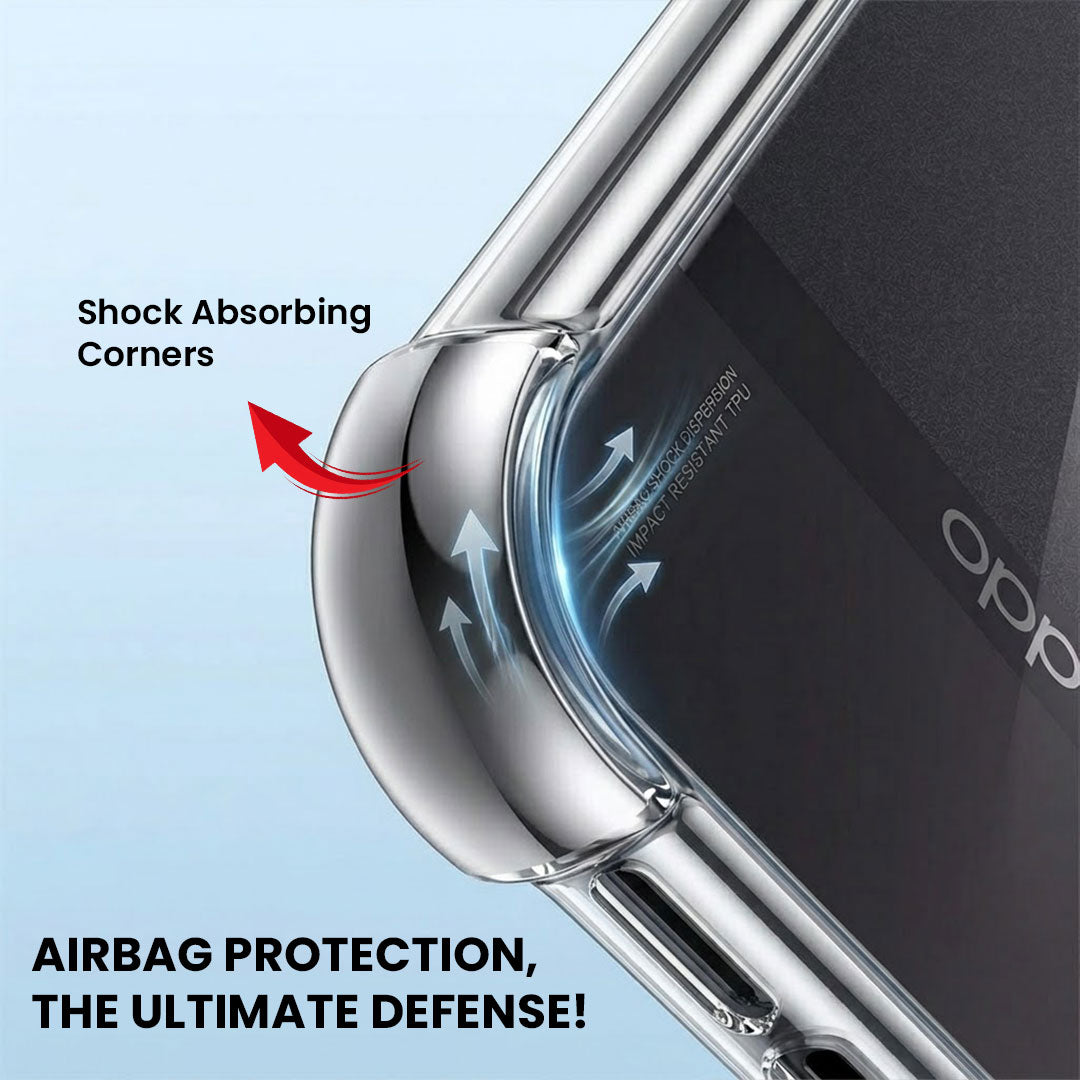 Oppo Reno 12 Pro 5G Anti-Yellow Electroplating Transparent Airbags Case