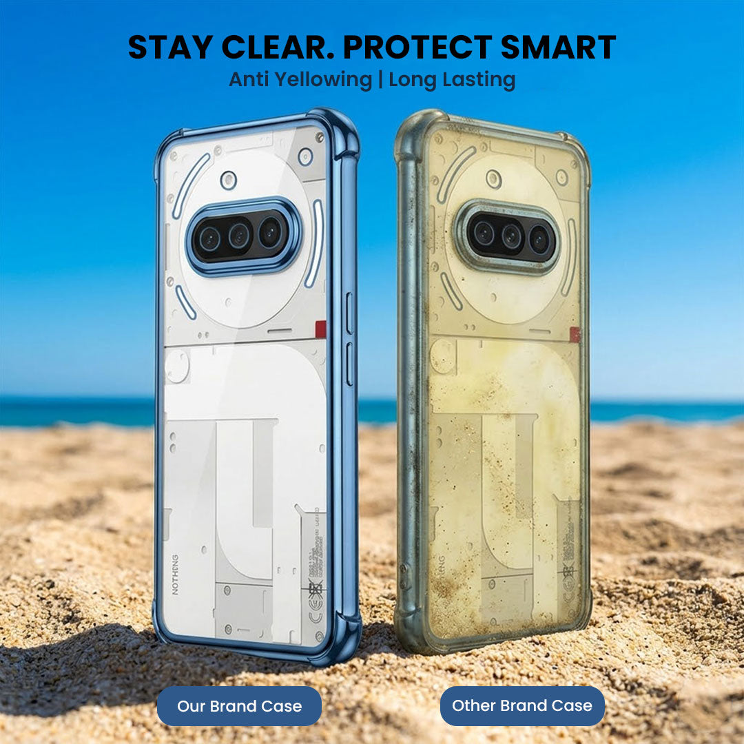 Nothing Phone 3a 5G Anti-Yellow Electroplating Transparent Airbags Case