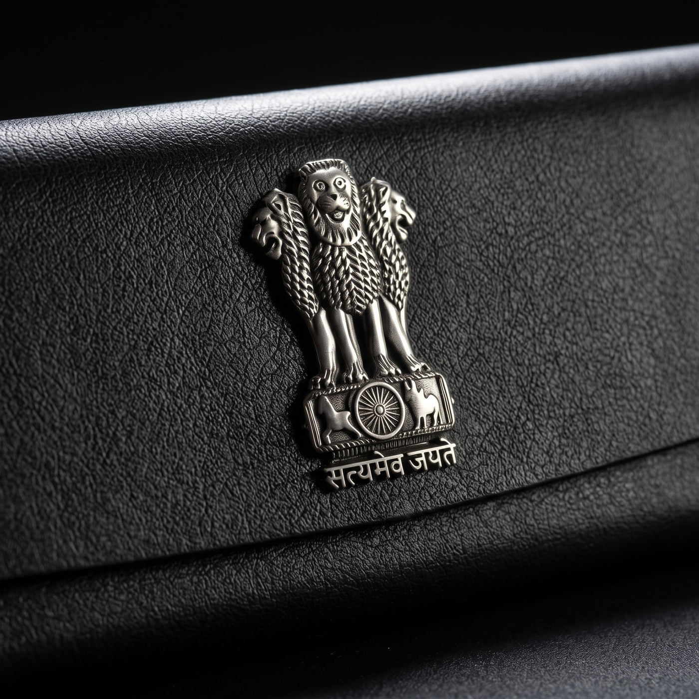 Premium Soft Leather Eyewear / Sunglasses Case With 3D Metal Emblem