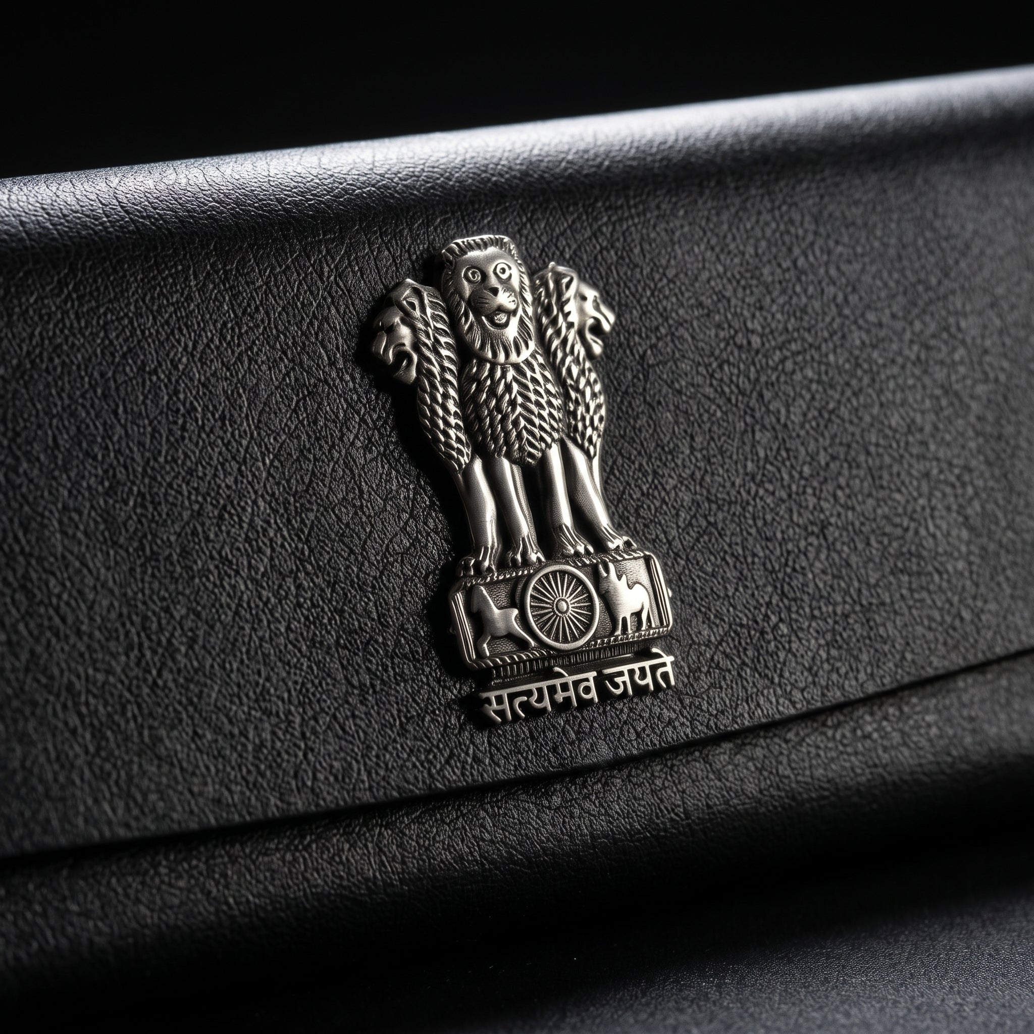 Premium Soft Leather Eyewear / Sunglasses Case With 3D Metal Emblem