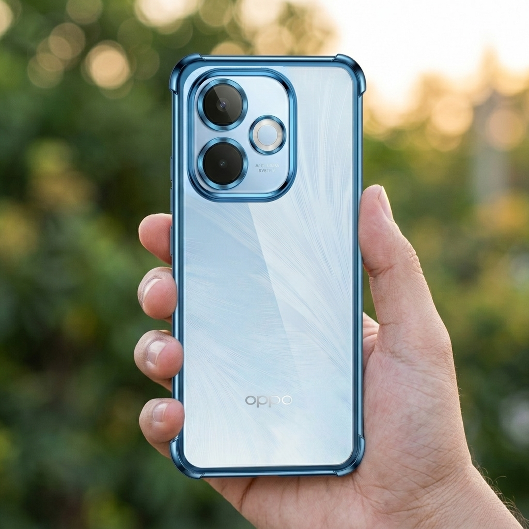 Oppo A5 Pro 5G Anti-Yellow Electroplating Transparent Airbags Case