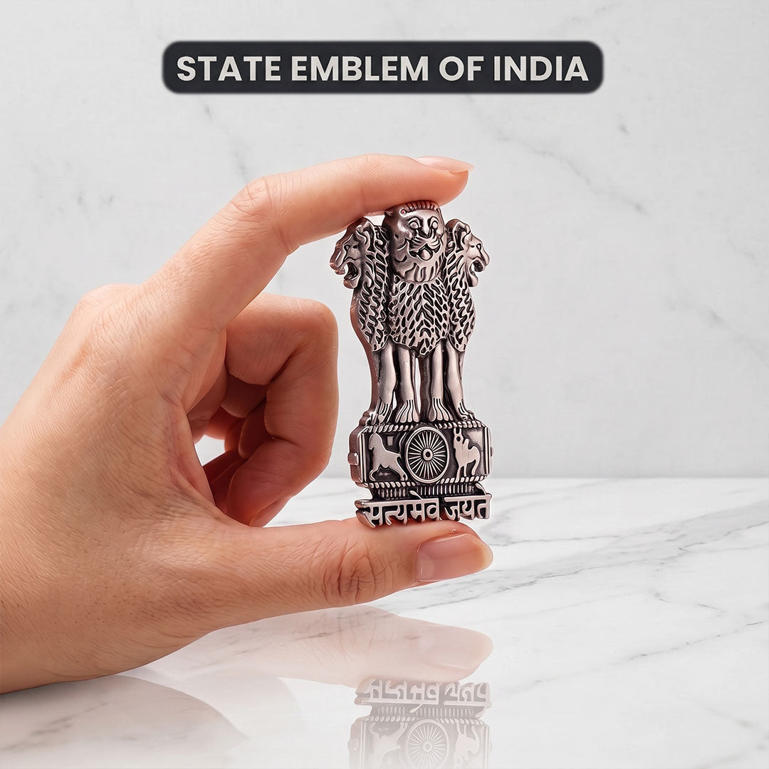 Vivo V27 Pro 5G Compatible Satyamev Jayate 3D Metal Emblem Sticker