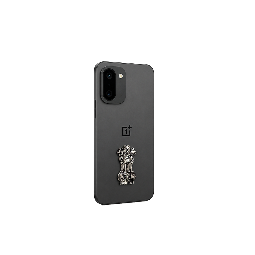 OnePlus 15R 5G Compatible Satyamev Jayate 3D Metal Emblem Sticker