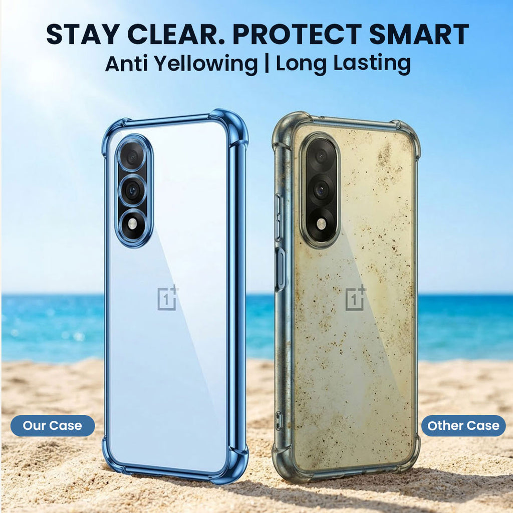 OnePlus Nord 5 5G Anti-Yellow Electroplating Transparent Airbags Case