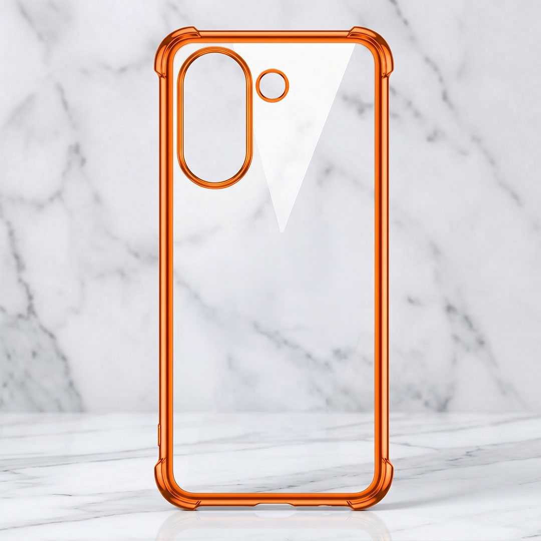Vivo V60e 5G 5G Premium Shockproof Transparent Airbag Cosmic Orange Case