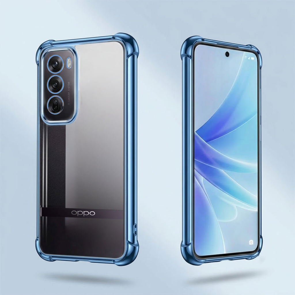 Oppo Reno 12 Pro 5G Anti-Yellow Electroplating Transparent Airbags Case