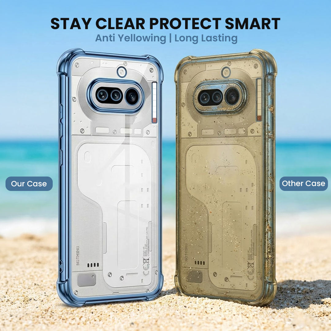Nothing Phone 4a 5G Anti-Yellow Electroplating Transparent Airbags Case