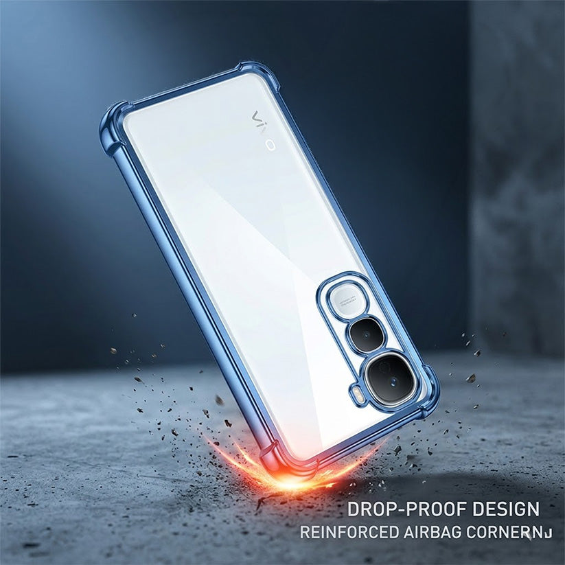 Vivo Y400 Pro 5G Anti-Yellow Electroplating Transparent Airbags Case