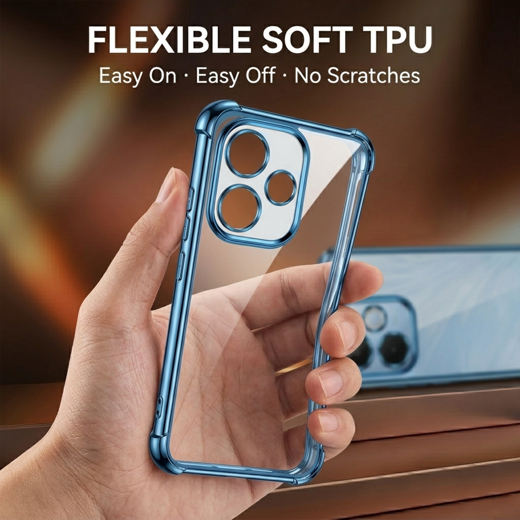 Oppo A5 Pro 5G Anti-Yellow Electroplating Transparent Airbags Case