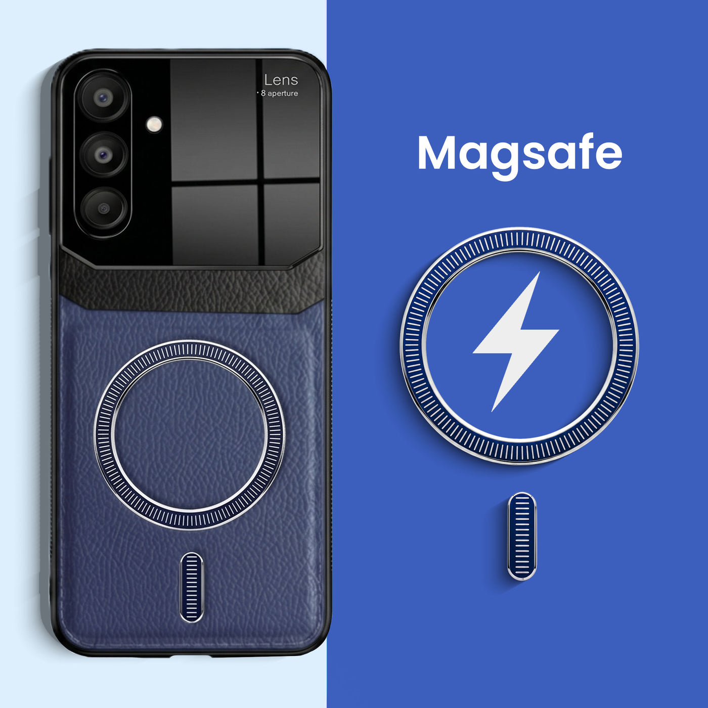 Samsung Galaxy S23 FE 5G Premium Magsafe Magnetic Leather Lens Protective Case