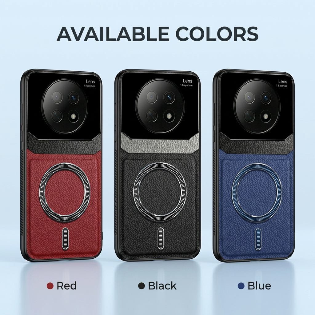 Oppo F29 Pro 5G Premium Magsafe Magnetic Leather Lens Protective Case