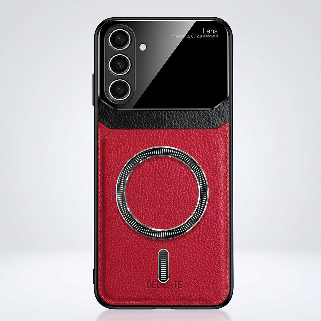 Samsung Galaxy A16 5G Premium Magsafe Magnetic Leather Lens Protective Case