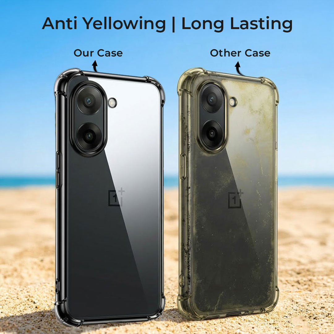 OnePlus Nord CE5 5G Anti-Yellow Electroplating Transparent Airbags Case