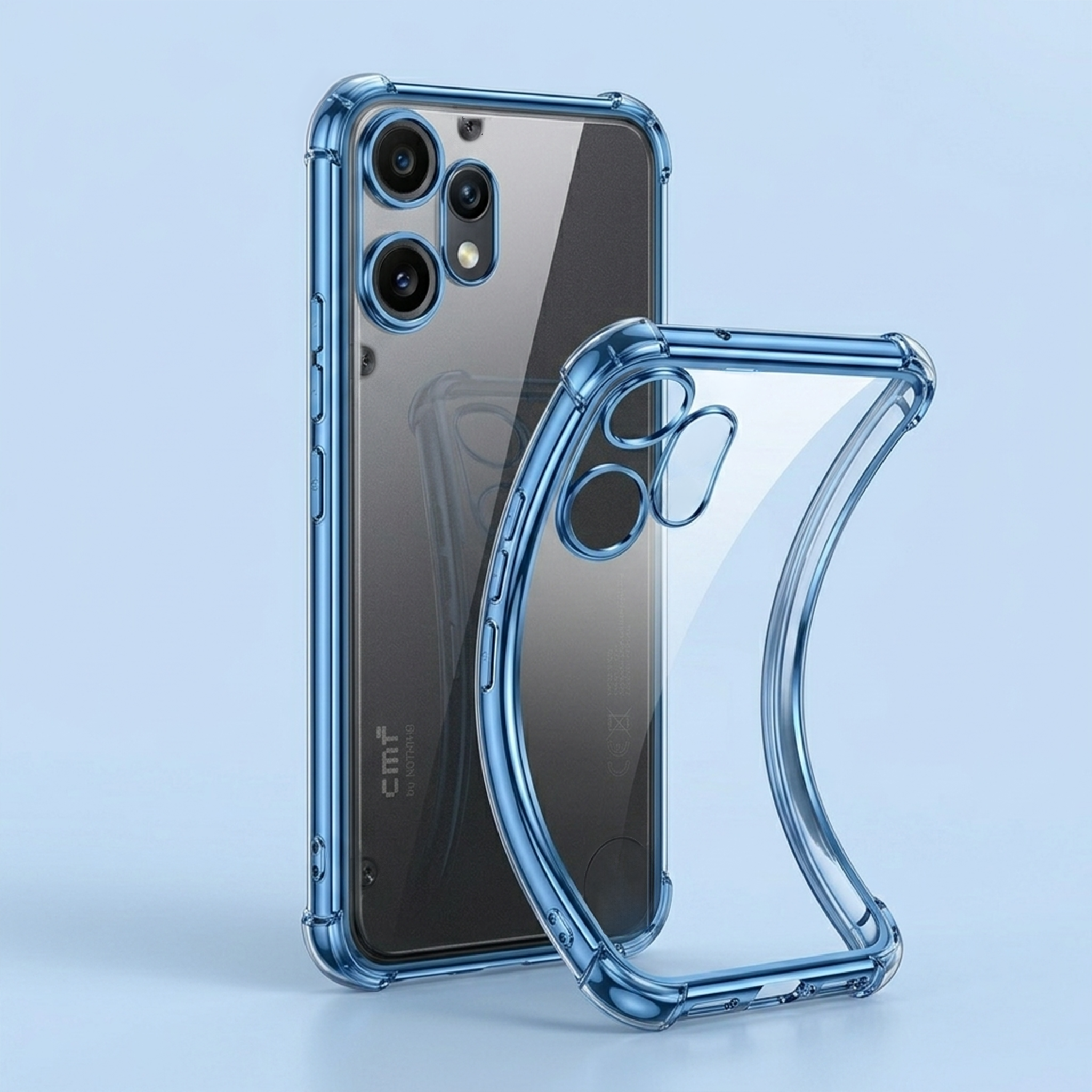 Nothing Phone 2 Pro 5G Anti-Yellow Electroplating Transparent Airbags Case