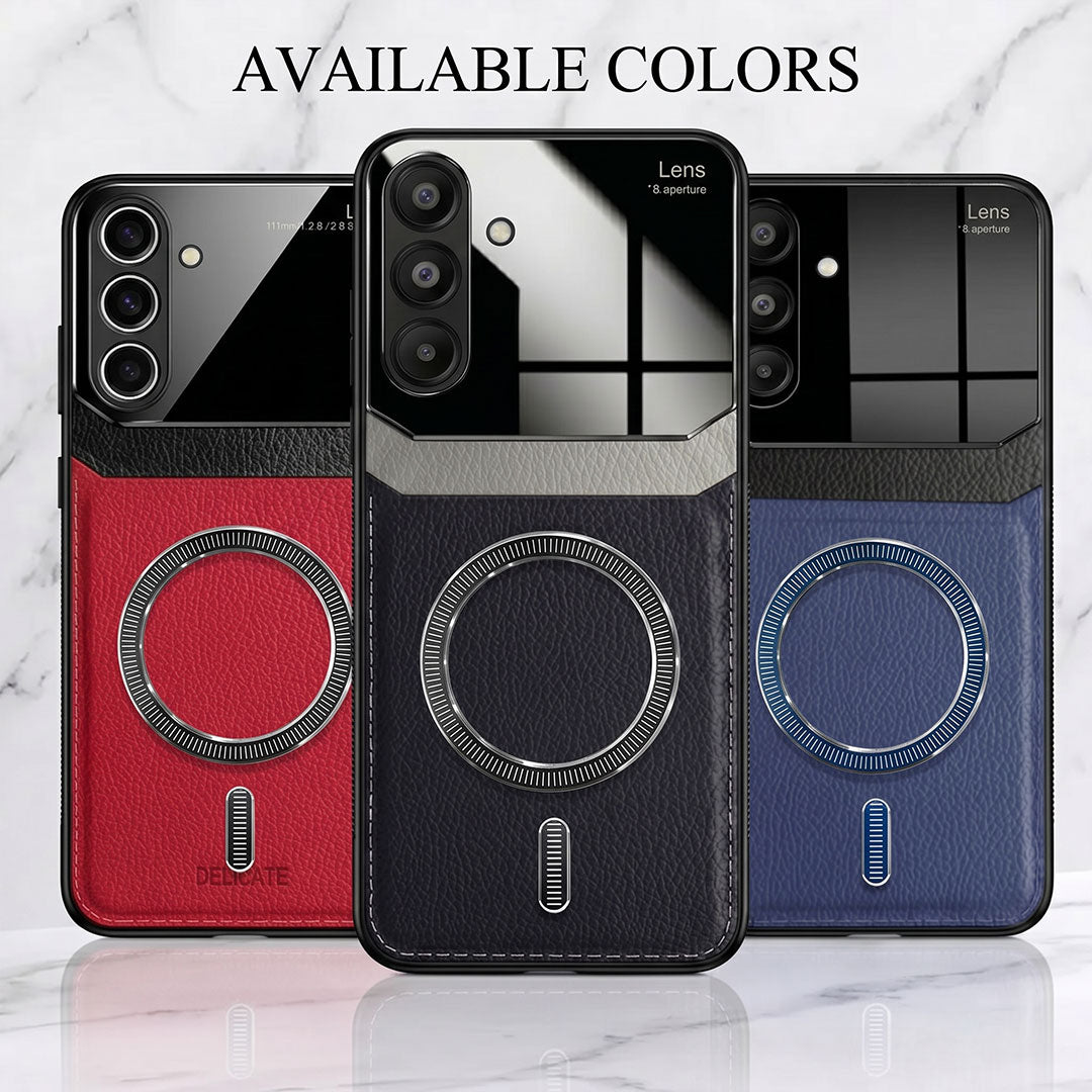 Samsung Galaxy A16 5G Premium Magsafe Magnetic Leather Lens Protective Case