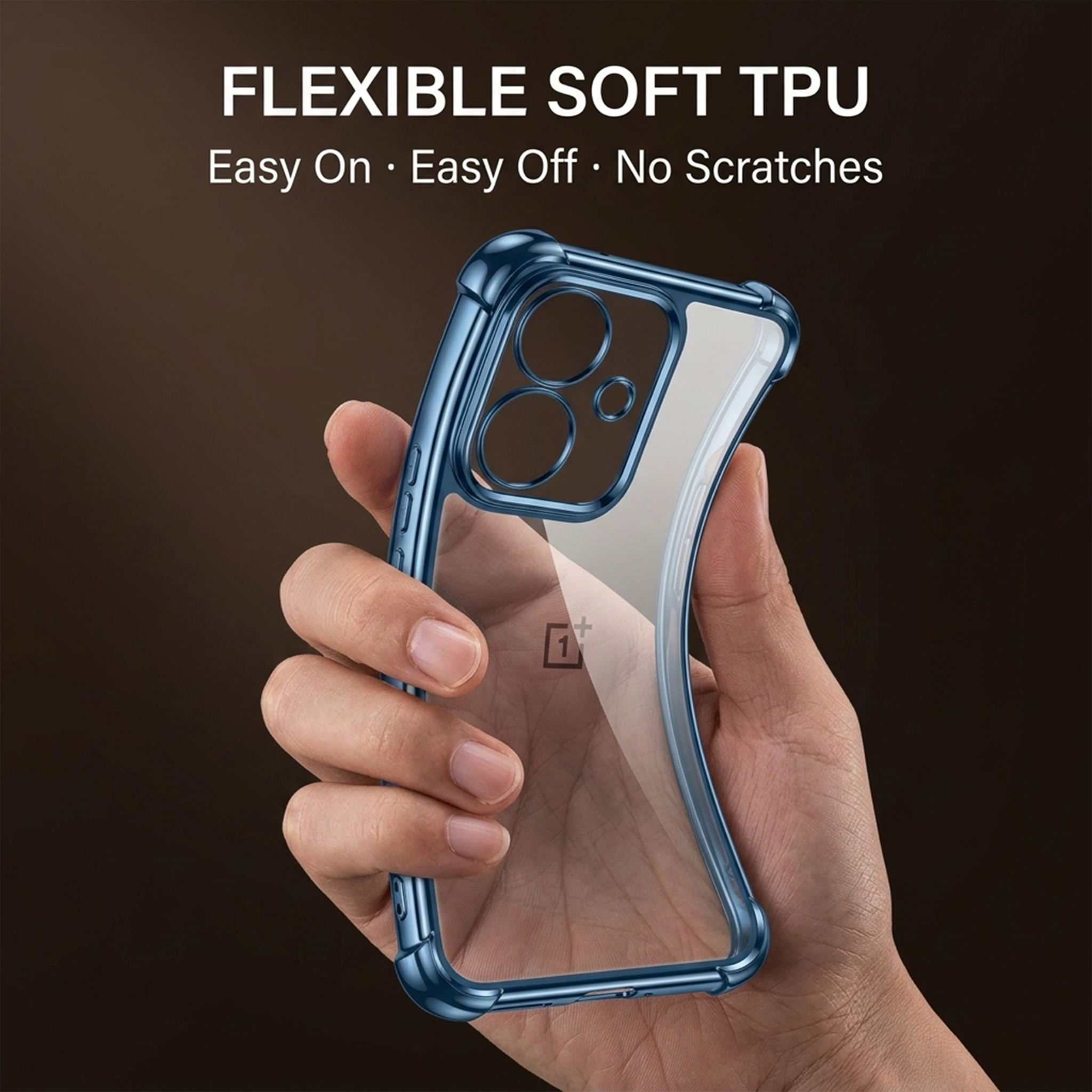 OnePlus Nord CE3 5G Anti-Yellow Electroplating Transparent Airbags Case