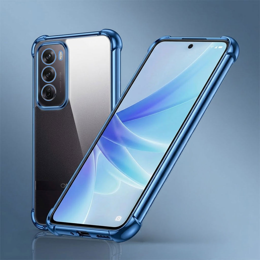 Oppo Reno 12 Pro 5G Anti-Yellow Electroplating Transparent Airbags Case