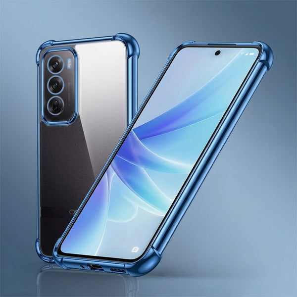 Oppo Reno 12 Pro 5G Anti-Yellow Electroplating Transparent Airbags Case