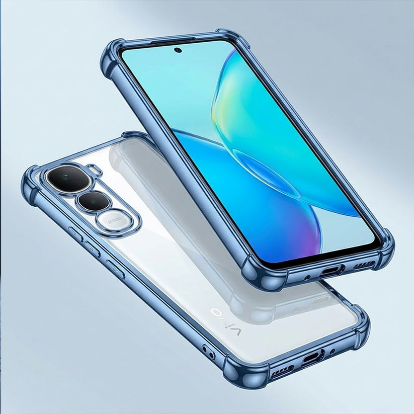 Vivo Y400 Pro 5G Anti-Yellow Electroplating Transparent Airbags Case