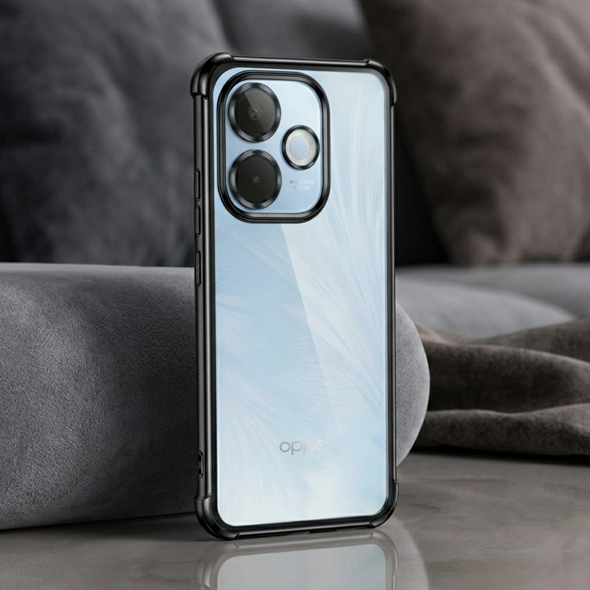 Oppo A5 Pro 5G Anti-Yellow Electroplating Transparent Airbags Case