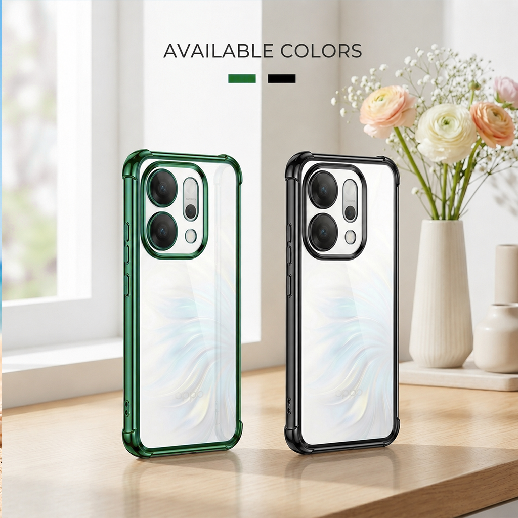 Oppo Reno 14 5G Anti-Yellow Electroplating Transparent Airbags Case