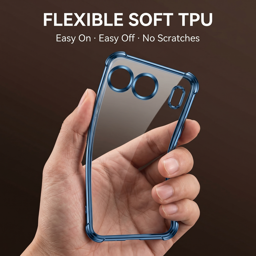 OnePlus Nord 4 5G Anti-Yellow Electroplating Transparent Airbags Case