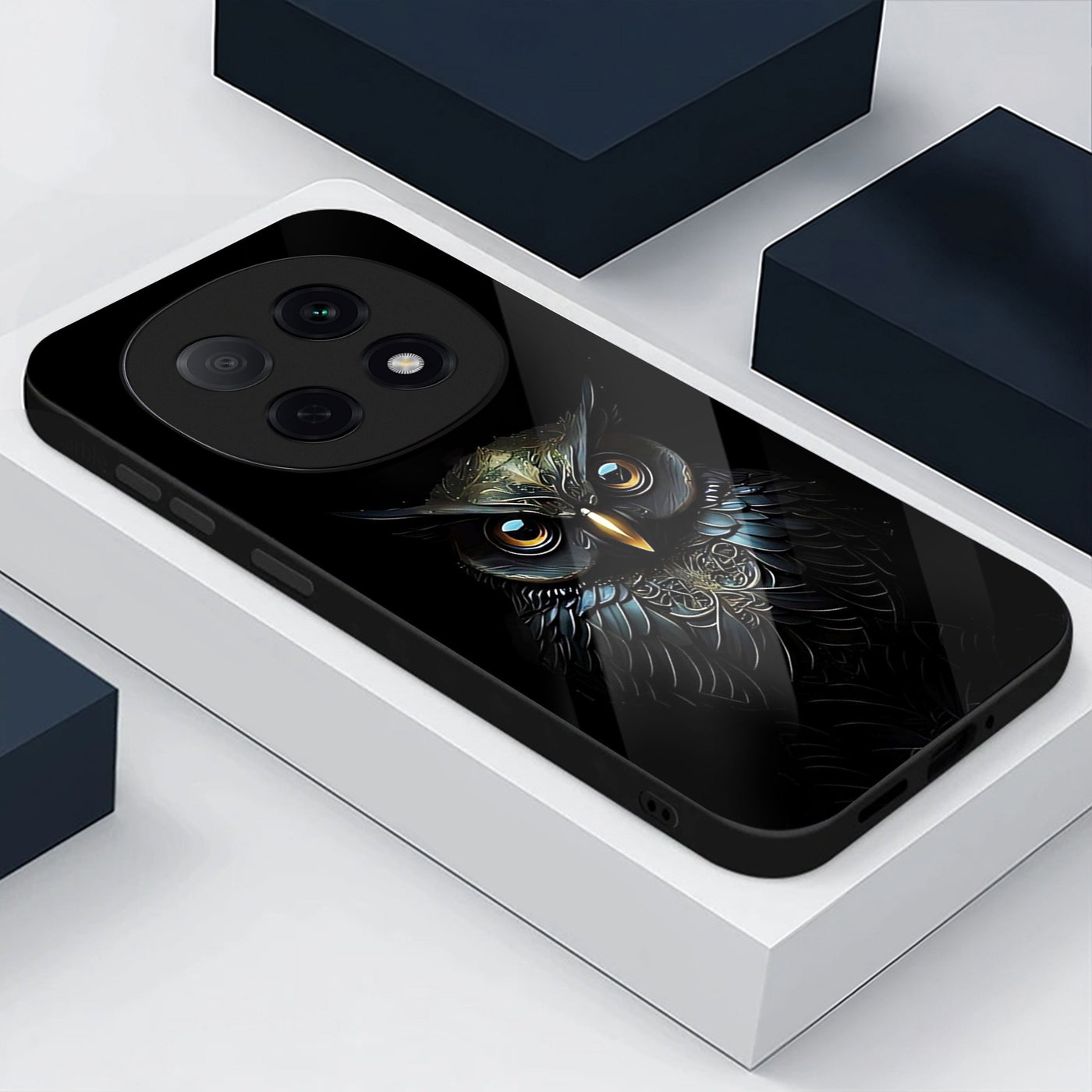 OPPO F29 Pro 5G Premium Acrylic Shockproof Glass Back Case (Midnight Owl)