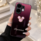 Vivo V60 5G Aquarius Pink Mouse Charm Case – Elegant Glossy Protective Cover