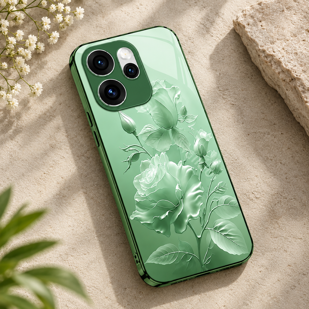 OPPO Reno 15 Pro Mini 5G Floral Glass Case
