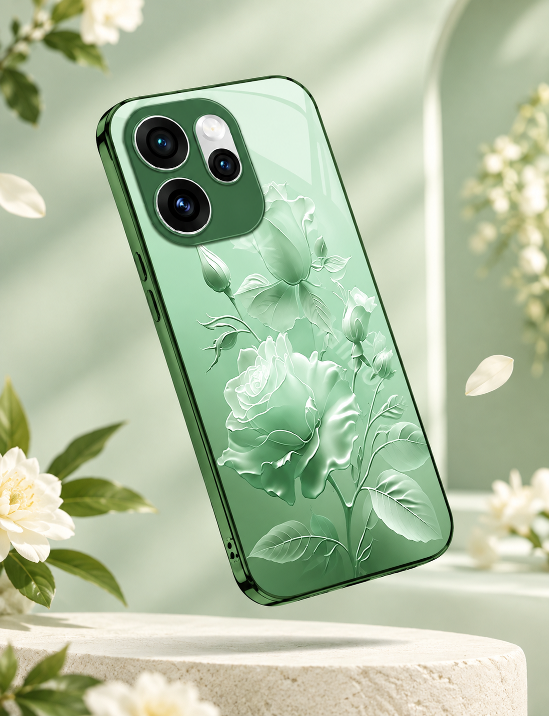 OPPO Reno 15 Pro Mini 5G Floral Glass Case