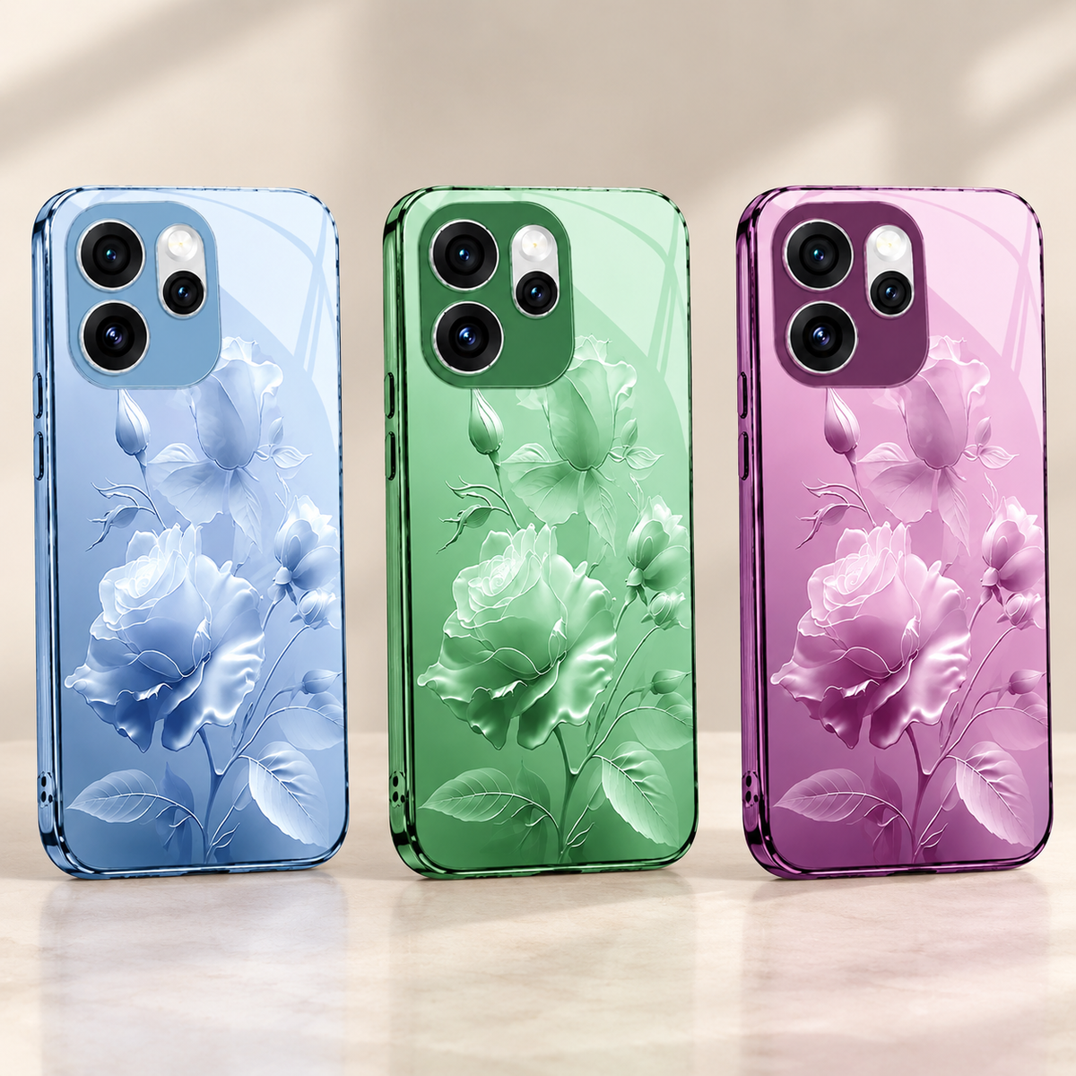 OPPO Reno 15 Pro Mini 5G Floral Glass Case