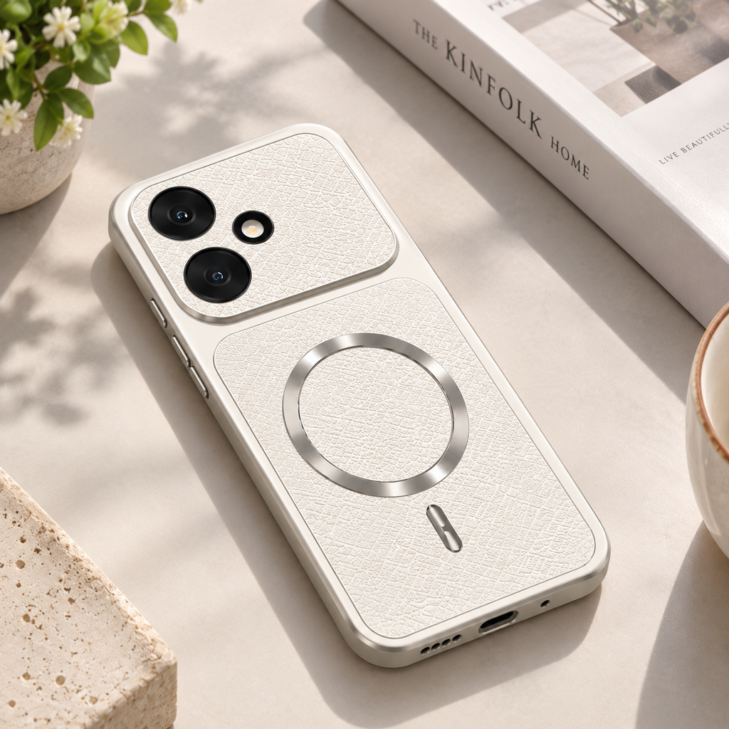 Redmi Note 17 5G Textured Magnetic Ring Stand Case
