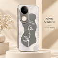 Vivo V50 5G Floral Printed Case – Clear Aesthetic Protective Cover