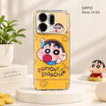 OPPO Reno 14 5G Cartoon Case with Lanyard – Orange Protective Cover