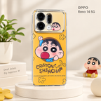 OPPO Reno 14 5G Cartoon Case with Lanyard – Orange Protective Cover