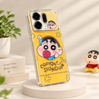 OPPO Reno 14 5G Cartoon Case with Lanyard – Orange Protective Cover