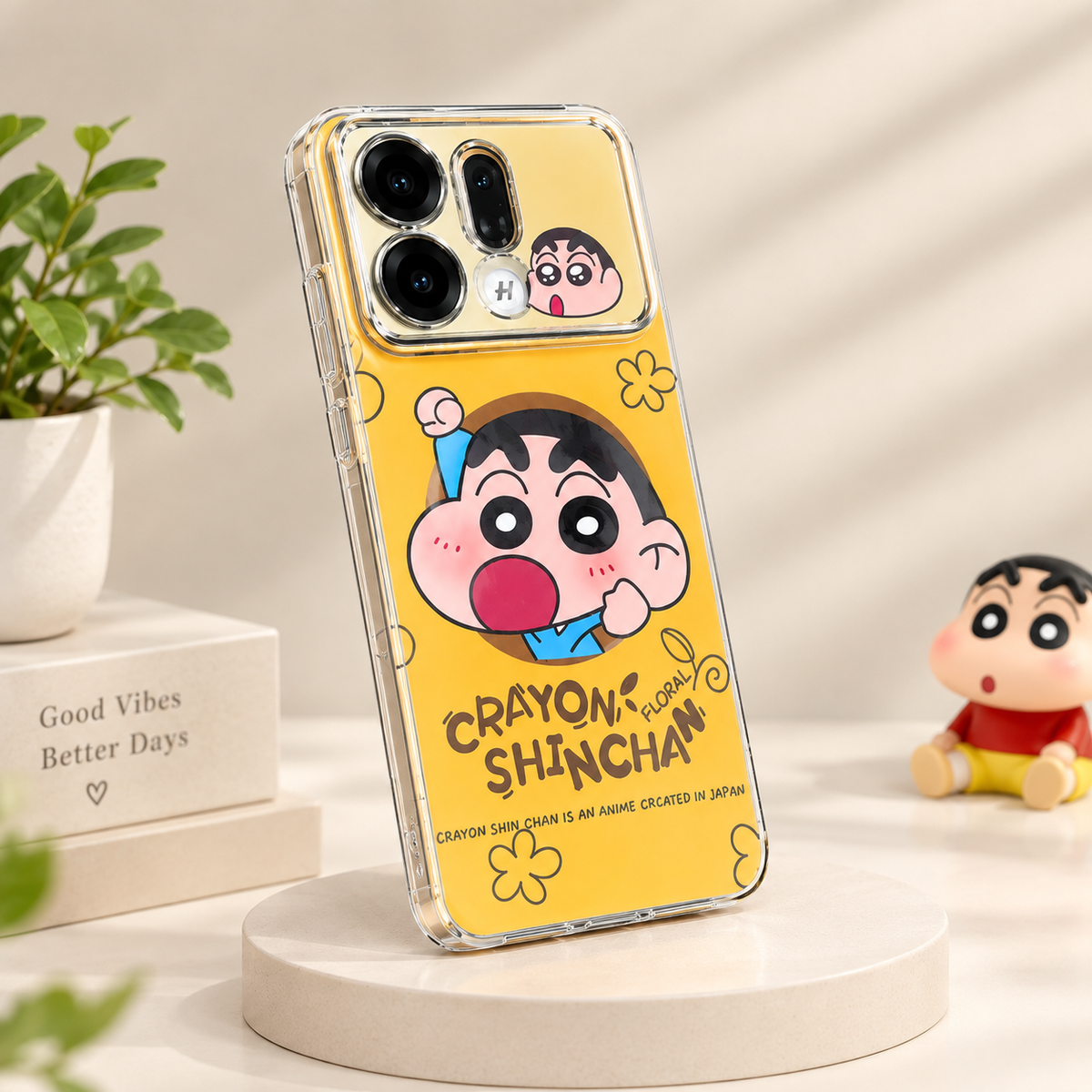 OPPO Reno 14 5G Cartoon Case with Lanyard – Orange Protective Cover