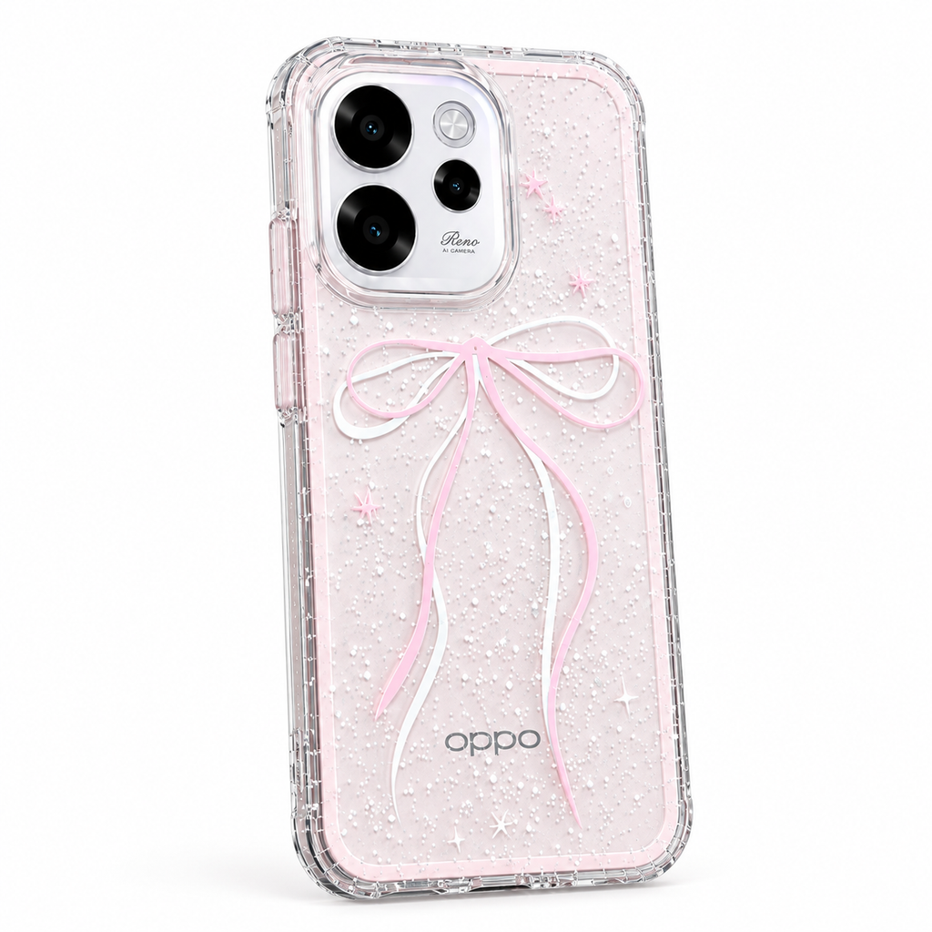 OPPO Reno 15 Pro Mini 5G Bow Design Case – Pink Aesthetic Protective Cover
