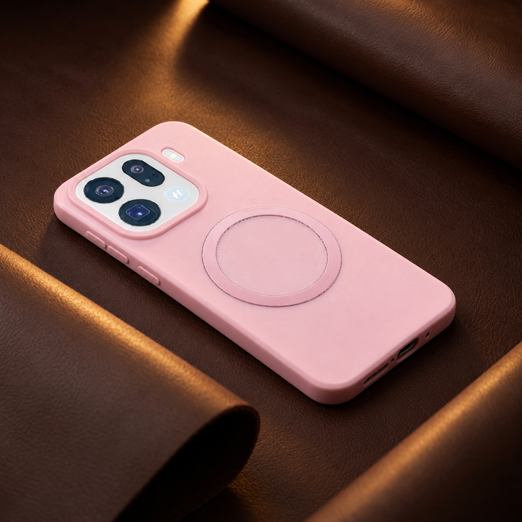 OPPO Reno 14 5G Pink Magnetic Ring Case – Slim Protective Cover