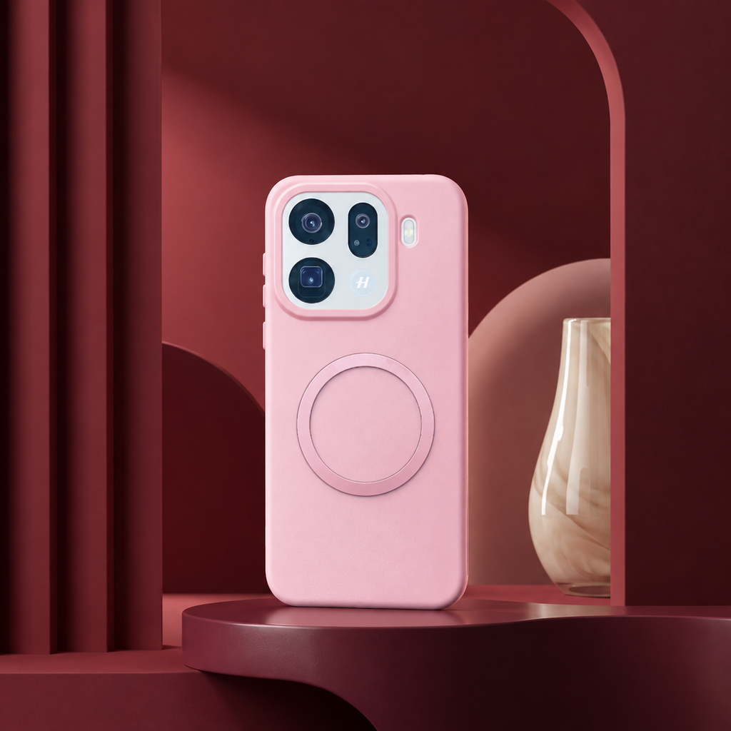 OPPO Reno 14 5G Pink Magnetic Ring Case – Slim Protective Cover