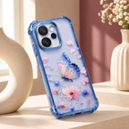 OPPO Reno 15 Pro Mini 5G Butterfly Floral Clear Case – Aesthetic Protective Cover