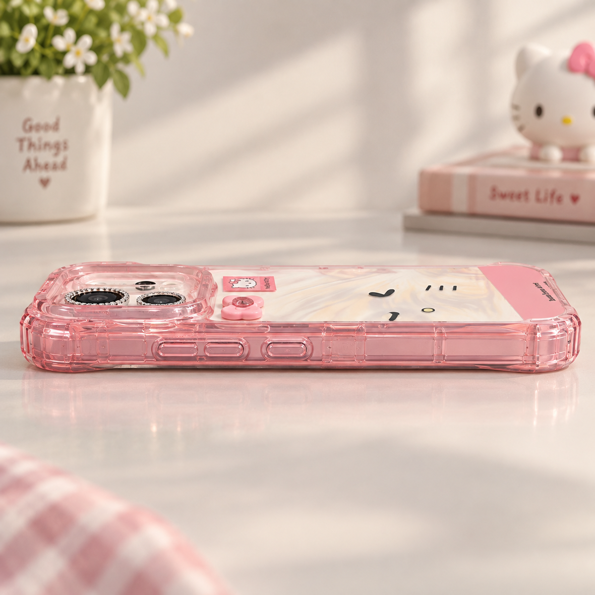 OPPO Reno 14 5G Hello Kitty Leopard Print Case – Cute Pink Protective Cover