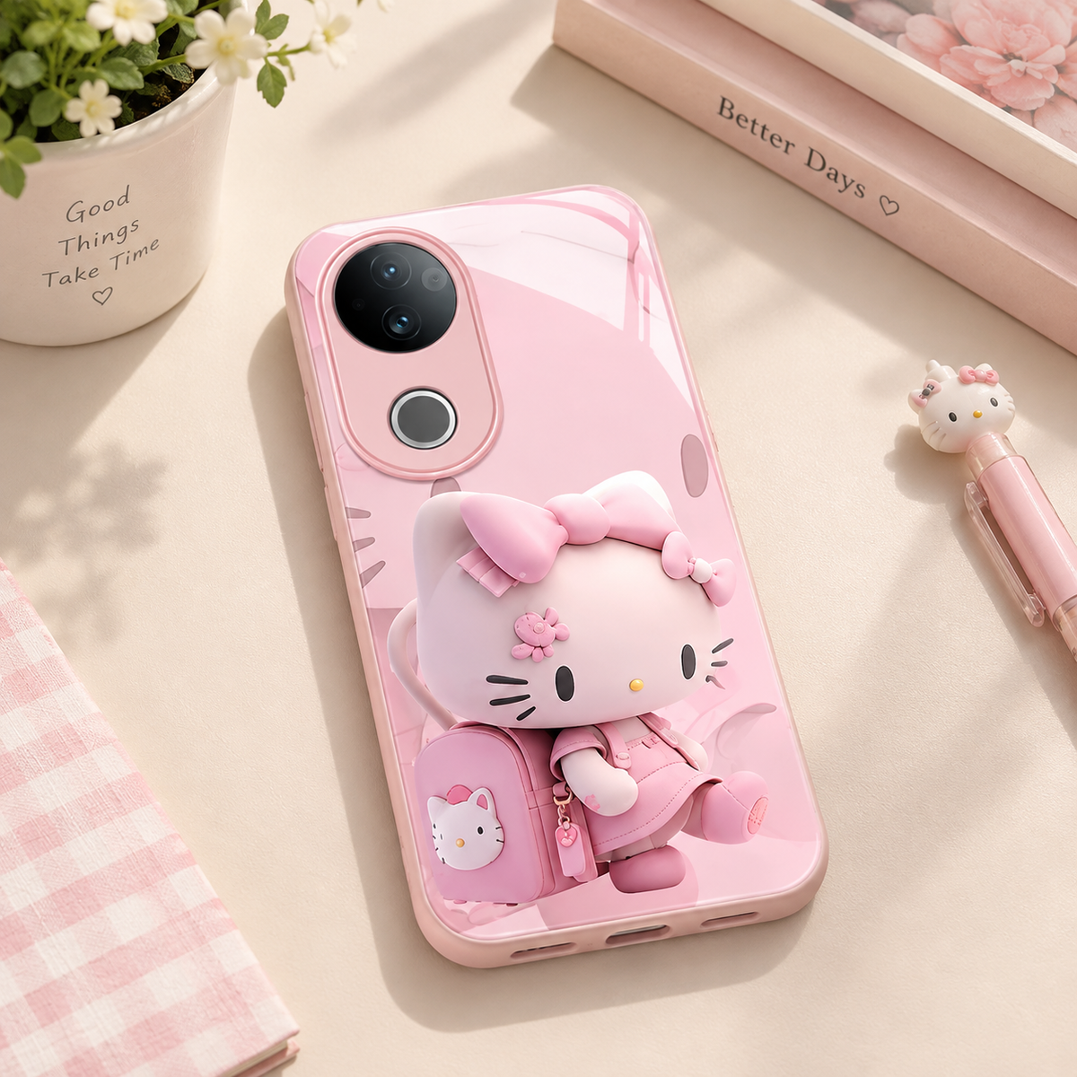 Vivo V50 5G Cute Bow Cat Case