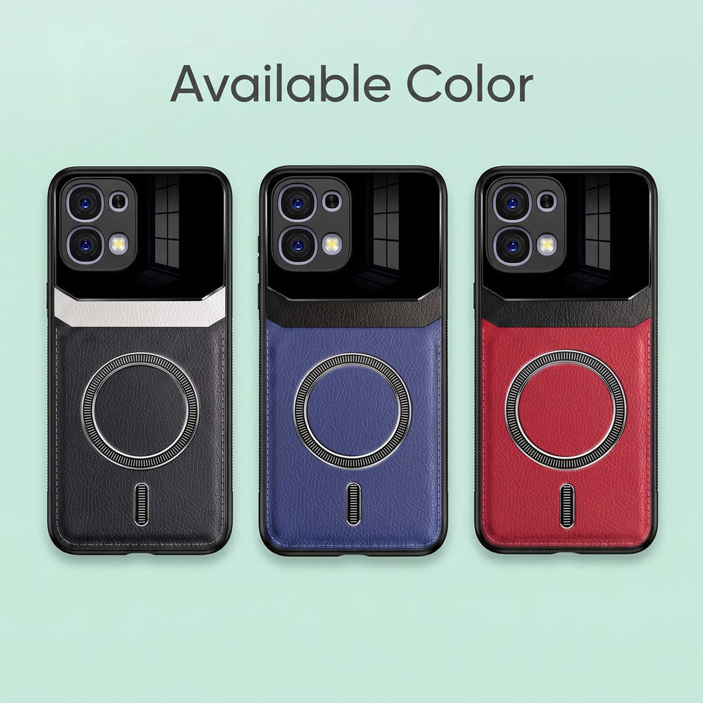 Oppo F31 5G Premium Magsafe Magnetic Leather Lens Protective Case
