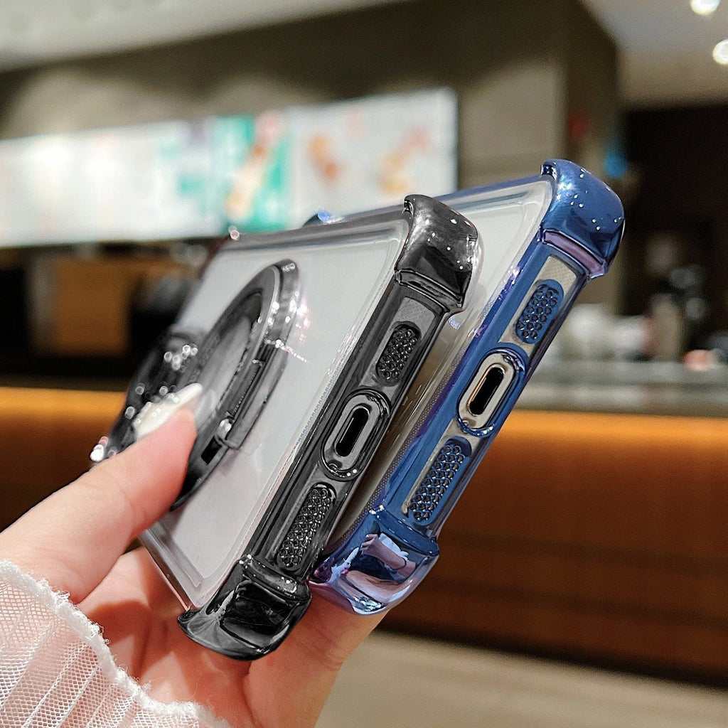 Vivo Y31 Pro 5G Original Luxury Magnifier Ring Stand Shockproof Airbags Corner Case