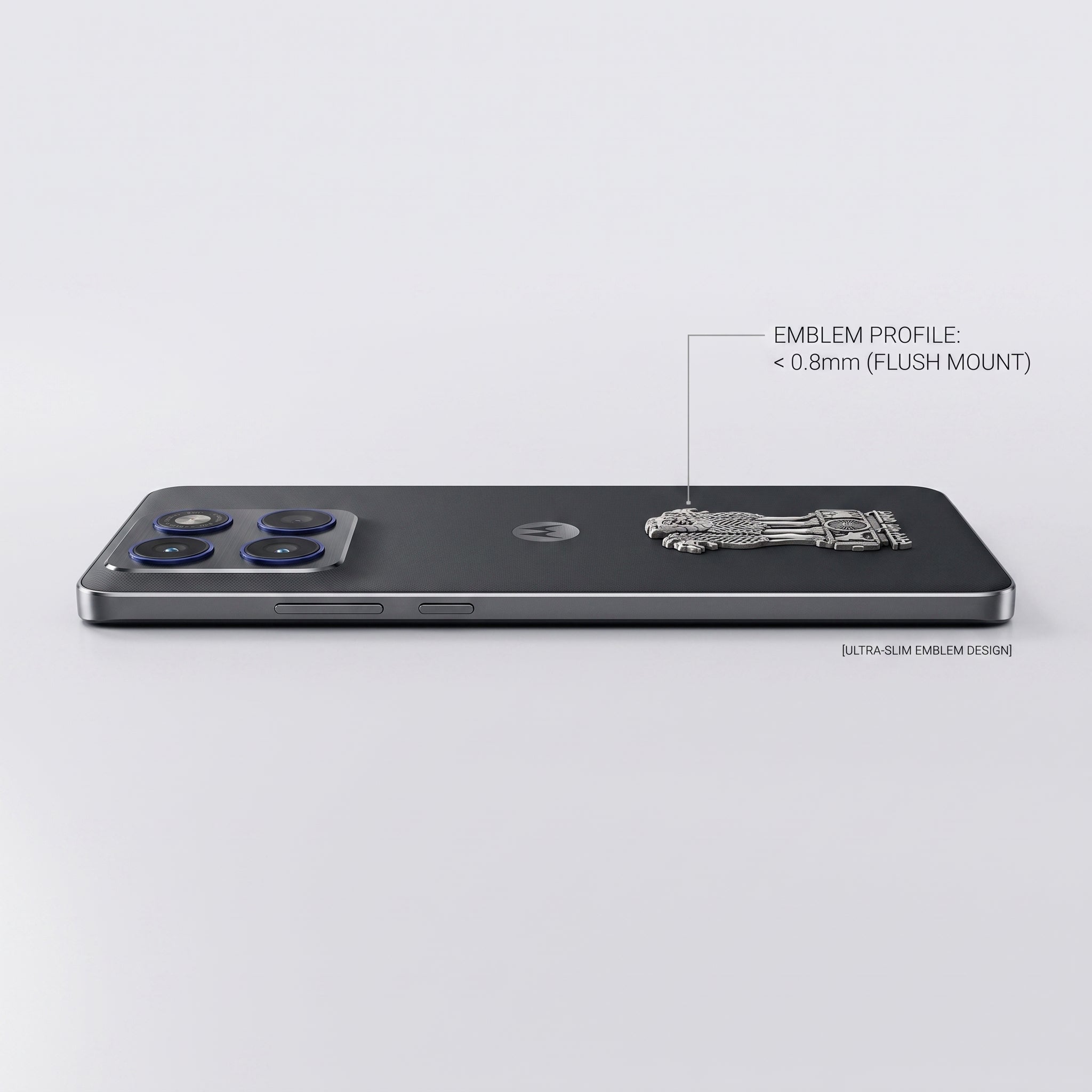 Motorola Edge 60 Pro 5G Compatible Satyamev Jayate 3D Metal Emblem Sticker