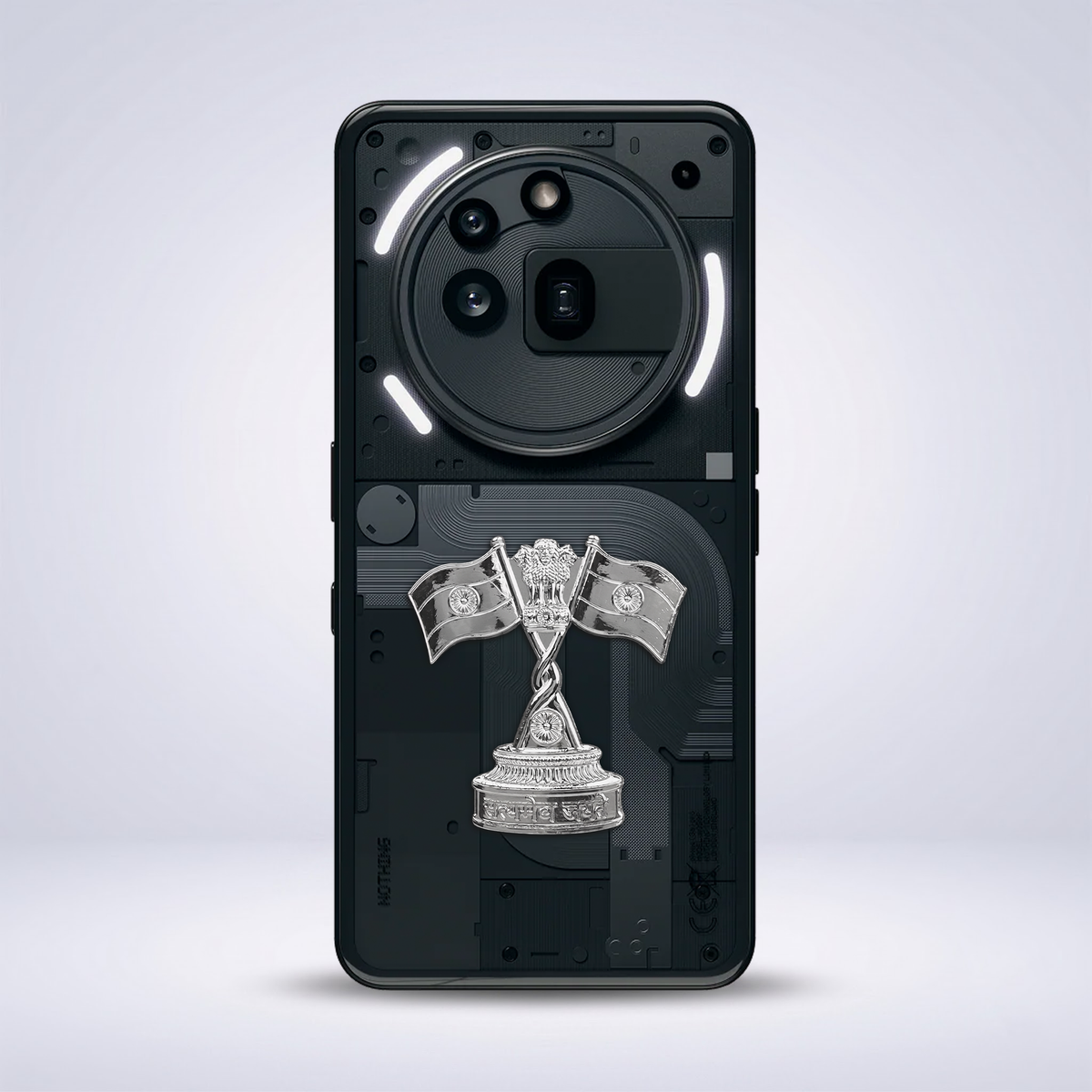 Nothing Phone 3A Pro 5G Compatible Satyamev Jayate 3D Metal Emblem Sticker