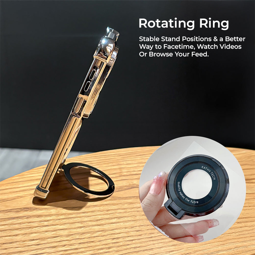 Nothing Phone 4a Pro 5G Original Luxury Magnifier Ring Stand Shockproof Airbags Corner Case